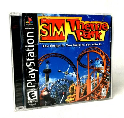 Sim Theme Park (Sony PlayStation 1, 2000) PS1 CIB Complete Clean - Image 1 of 4