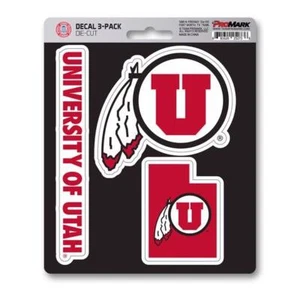 Utah Utes Decal Die Cut Team 3 Pack [NEW] Car Truck Auto Sticker - Picture 1 of 1