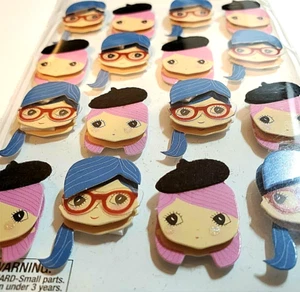 Girls Teens Girlfriend Beret Glasses Repeats French Teenager LP 3D Stickers - Picture 1 of 1