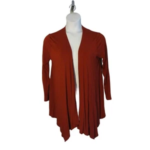 Agnes & Dora S Strickjacke orange rot vorne offen Stretch - Bild 1 von 3