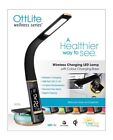 OttLite LED Desk Lamp with Clock and Wireless Color Changing Charging Station