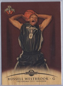 Russell Westbrook 2008-09 Topps Hardwood Mahogany (Shooting) Rookie SN: 21/75