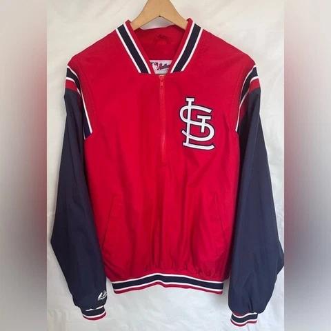 Men’s Retro STL Cardinals Pullover Windbreaker • Size Medium Cover
