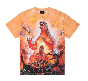 Teddy Fresh Godzilla Tee XL Burning Sky Fire Graphic Tee Rare 2023 NEW SEALED - Picture 1 of 5