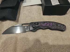 Kansept Vivid Fold Knife Mirror DLC S35VN Purple Haze FatCarbon Jacob Lundquist - Picture 1 of 24