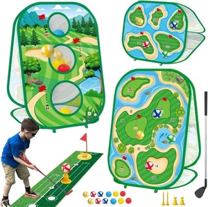 4-In-1 Kids Sticky Golf Games Set With Club, Putting Practice... - Picture 1 of 8