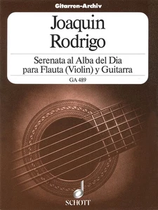Joaqu�n Rodrigo Serenata al Alba Serenade to the Dawn Guitar & Flute Sheet Music - Picture 1 of 1