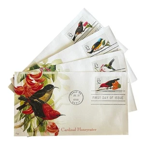 US Stamp Covers, Set Of 4 BIRDS First Day Of Issue FLEETWOOD, 1998 - Picture 1 of 4