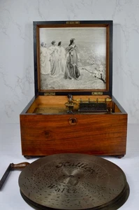 Antique Kalliope Polyphon Music Box with 12 Discs, Early 20th Century - Picture 1 of 20