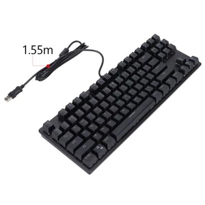Mechanical Keyboard USB Wired Green Axes 87‑key RGB Mechanical Office Gaming FY - Afbeelding 1 van 22