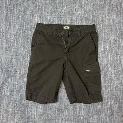 Pantalones Cortos Vans Talla 14 Niños Carga Tiro Medio Fuera de la Pared Negros Foto 1 de 4