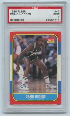 1986-87 Fleer Set Break Craig Hodges #47 PSA  9 - Image 1 of 2