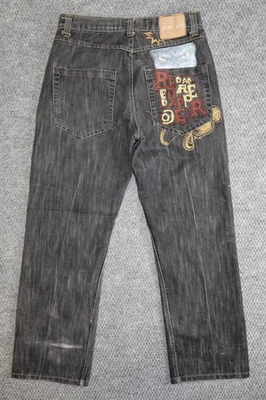 Jeans masculino Red Ape autêntico bordado perna larga 32x32 hip hop - Imagem 1 de 4