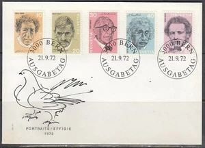 Switzerland Scott 546-50 FDC - Portraits & Signatures - Picture 1 of 1