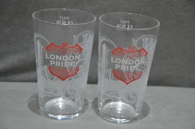 2x Fuller's London Pride Original Ale Beer Bitter One Pint 20oz Glass New CE M19 - Image 1 of 4