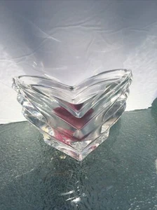 Lovely Mikasa Germany Made Clear Crystal Candle Holder Art Deco Style 5” Long - Picture 1 of 12