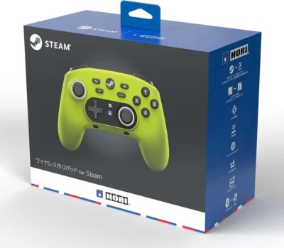 Wireless Hori pad Controller for Steam Neon Yellow HPC-067 Steam Official - Image 1 of 4