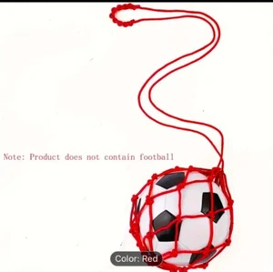 Basketball Football Mesh Bag Ball Carry Net Bag Soccer Volleyball-Training Red - Picture 1 of 5