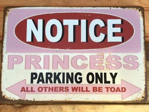 12"x8" Pink Two Tone "Princess Only Parking" Sign...A Great Gift! SHIPS FREE! - Picture 1 of 6