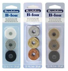 Beadalon® B-Lon™ Nylonschnur 0,020 Zoll/0,5 mm Durchmesser 18 m/20 Yard jede Spule - Bild 1 von 3