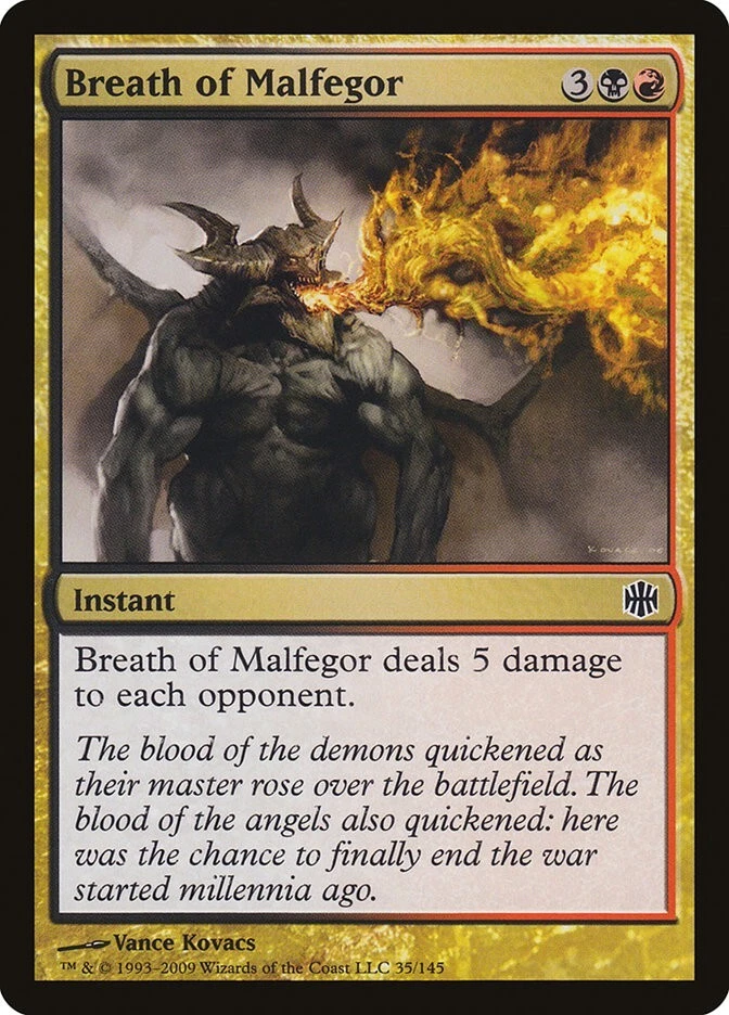 Breath of Malfegor 1x FOIL MtG FOIL Alara Reborn SP/NM - Image 1 of 1