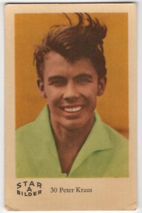 1960s Swedish Film Star Card Bilder A #30 German Film Star Singer Peter Kraus
