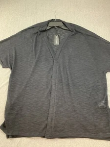Cárdigan suéter IN'VOLAND frente abierto para mujer talla 22W negro tejido apretado carrera - Imagen 1 de 14