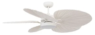 Energy saving Ceiling Fan Remote Control Fan LED Lamp Bali White 132 CM - Image 1 of 3