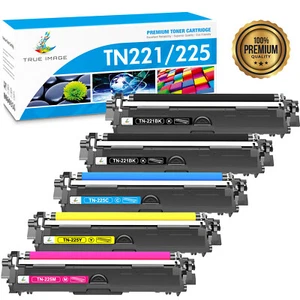 5 Pack TN221BK Toner For Brother TN-225 HL-3170CDW MFC-9130CW MFC-9330CDW TN221 - Picture 1 of 22