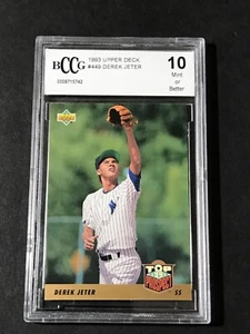 Derek Jeter 1993 Upper Deck - #449 (RC) BCCG GM 10 HOF NYYankees - Bild 1 von 2