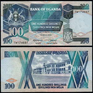 UGANDA 100 SHILLINGS (P31b) 1988 UNC - Picture 1 of 1