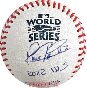 Rafael Montero Autografiado Serie Mundial 2022 Béisbol 2022 WS Champs TRISTAR - Imagen 1 de 1