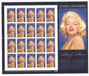 U.S.A. # LEYENDAS DE HOLLYWOOD - 5 HOJAS DE RECUERDO PO FRESCAS/VALOR NOMINAL - Imagen 1 de 1