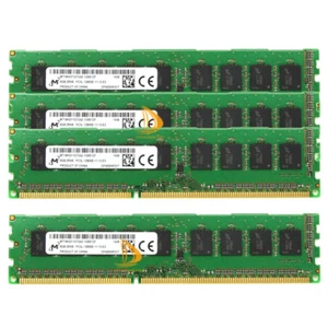 32GB Micron 4x 8 GB RAM 2RX8 12800E DDR3L-1600Mhz 240PIN ECC DIMM Desktop^Memory - Picture 1 of 4