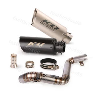 51MM Exhaust Tips Middle Link Pipe Modified Muffler for Duke 200 390 2012-2016 - Picture 1 of 11
