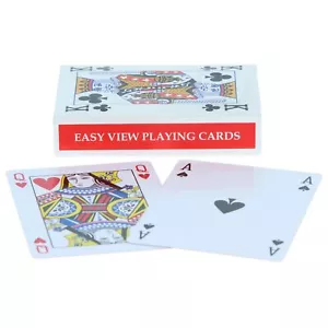 Full Deck EASY TO READ PLAYING CARDS Jumbo Index Poker Casino Classic Party Game - Picture 1 of 7