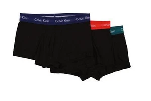 Paquete de 3 baúl Calvin Klein 300984 clásicos de algodón negro talla M para hombre - Imagen 1 de 2