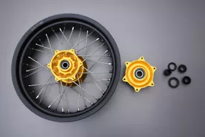 Felge Speichen Hintenrader Supermoto Jaune SUZUKI DRZ 400 S 2000-2012 4,25"x17" - Picture 1 of 6