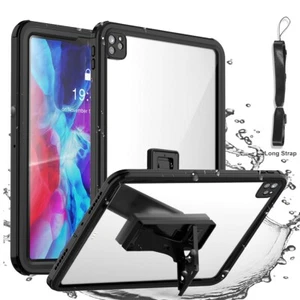For iPad Pro 4th Gen 12.9 inch Case Waterproof Shockproof Heavy Duty Stand Cover - Picture 1 of 11