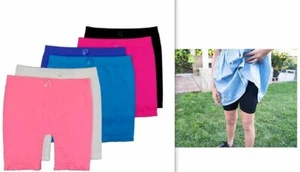6 12 pks Girls Seamless Boxer Shorts Long BoyShorts Multi-Colors G184L Lot S~L - Picture 1 of 9