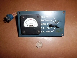 Conjunto de medidor de panel analógico RCAF con interruptor de rango de voltaje/amplificador-Simpson - Imagen 1 de 2