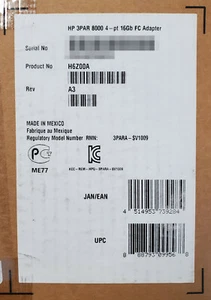 NEW HPE 3PAR StoreServ 8000 4-port 16Gb Fibre Channel Adapter H6Z00A 817913-001 - Picture 1 of 1