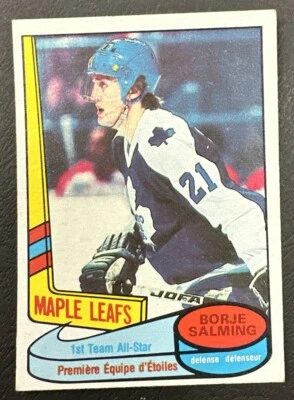 1980-81 O-Pee-Chee OPC Hockey - #85 Borje Salming AS - Toronto Maple Leafs - Image 1 of 2