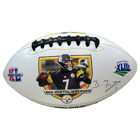 Signed Ben Roethlisberger Autographed Pittsburgh Steelers Career Football Cover