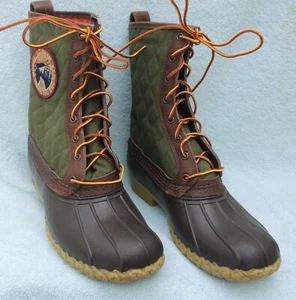 LL Bean Rangely Pac Quilted Patch Duck Boots Maine USA Mens 9M #503227 - Picture 1 of 10