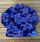 Zenergy By Chico?s Women?s Full zip Patterned Jacket Top Size 0 Blue S4