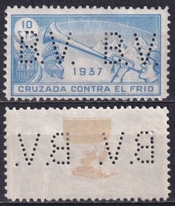 SCW Political Label Cruzada contra el Frío Allepuz #40T perforation B.V. MH VF - Picture 1 of 1