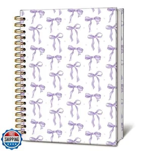 LIANGW Coquette purple Bow Notebook Journal, Preppy Aesthetic Journal, purple - Picture 1 of 5