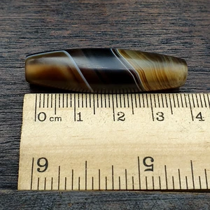 AA Antique Yemeni Collectible Agate Bead With Nature's Signature Banded Agate - Picture 1 of 10