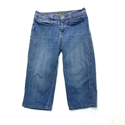 VTG Faded Glory Capri Jeans Womens 12 Blue  Stretch Denim - Image 1 of 4